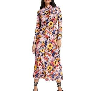 Never Fully Dressed Photorealistic Floral Midi party garden dress Fairycore M